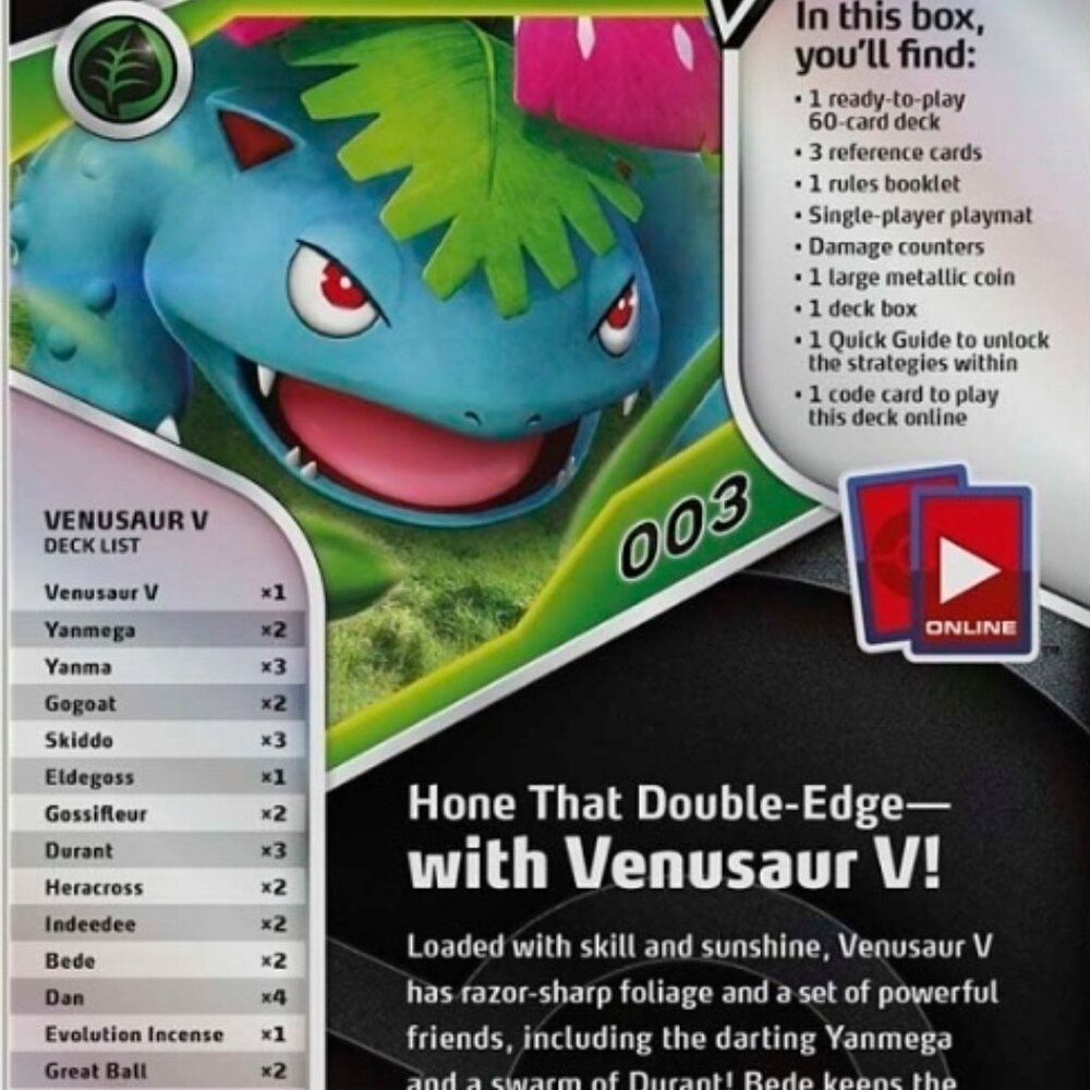Pokémon TCG: Venusaur V Battle Deck NEW IN BOX - Picture 3 of 7
